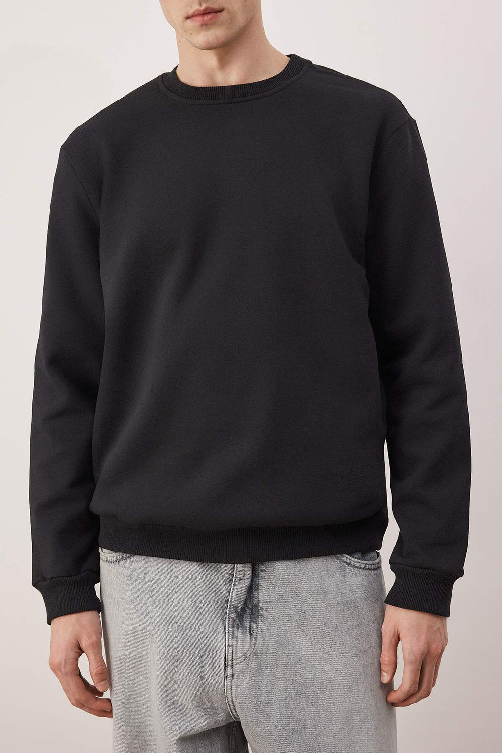 Siyah-Lacivert-Gri Melanj 3lu Paket Regular/Normal Kesim Basic Ici Polar Sweatshirt TMNAW26SW00006 - Trendyolmilla фото 17