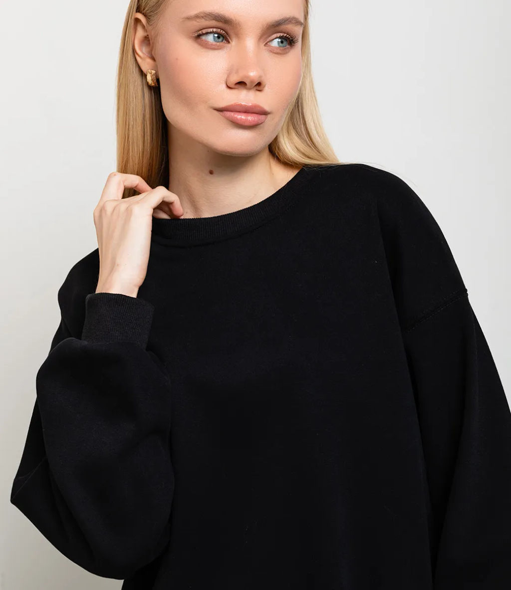 Свитшот #БШ2958, чёрный - Dommod фото 5