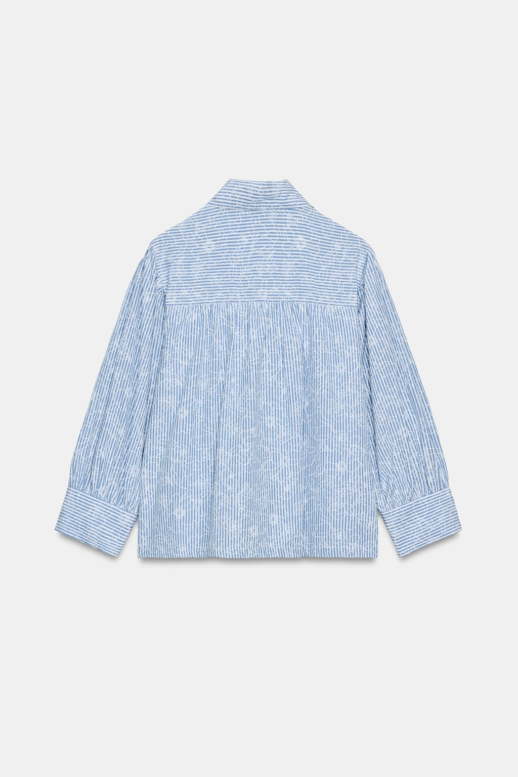 STRIPED FLORAL PRINT SHIRT - Zara фото 7