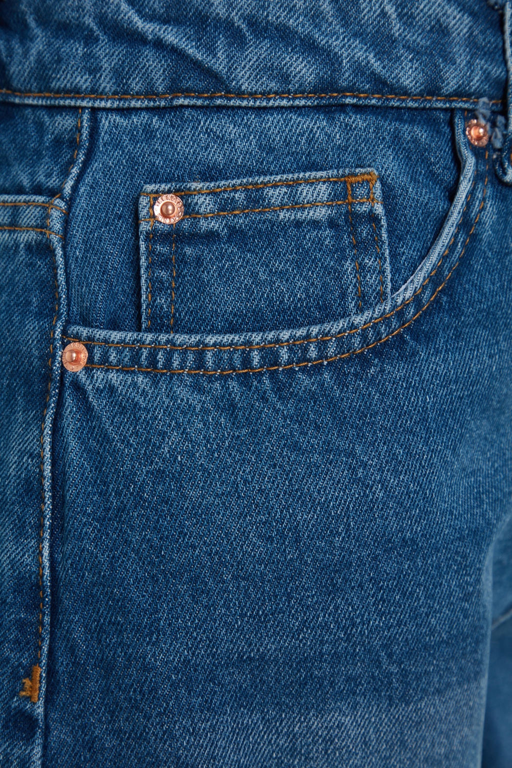 TRENDYOLMILLA Koyu Mavi Pacas? Y?rt?kl? Yuksek Bel Denim Sort TWOSS23SR00220  фото 8