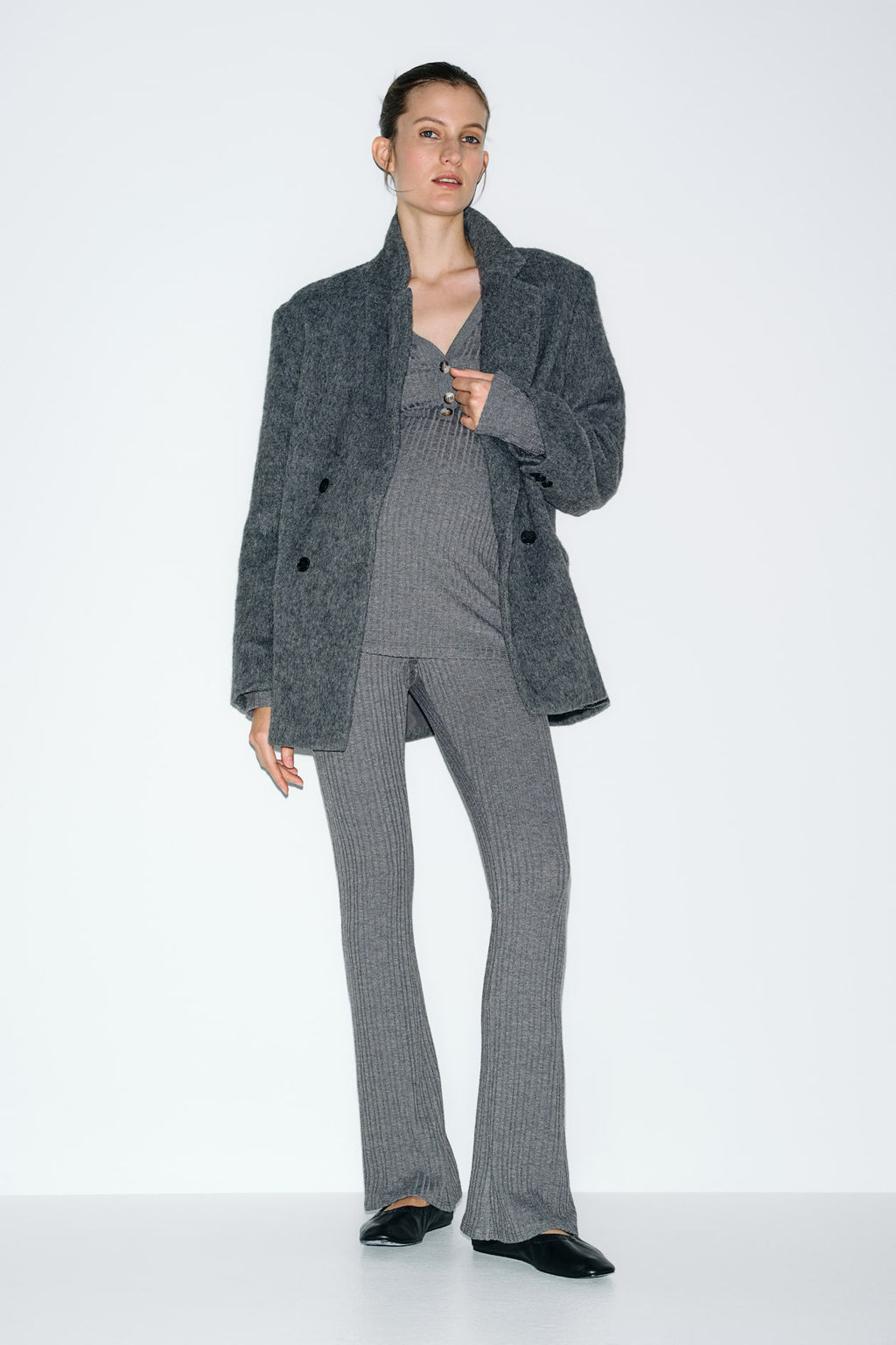 MAMA Top en punto de canale con escote en V - H&m фото 3