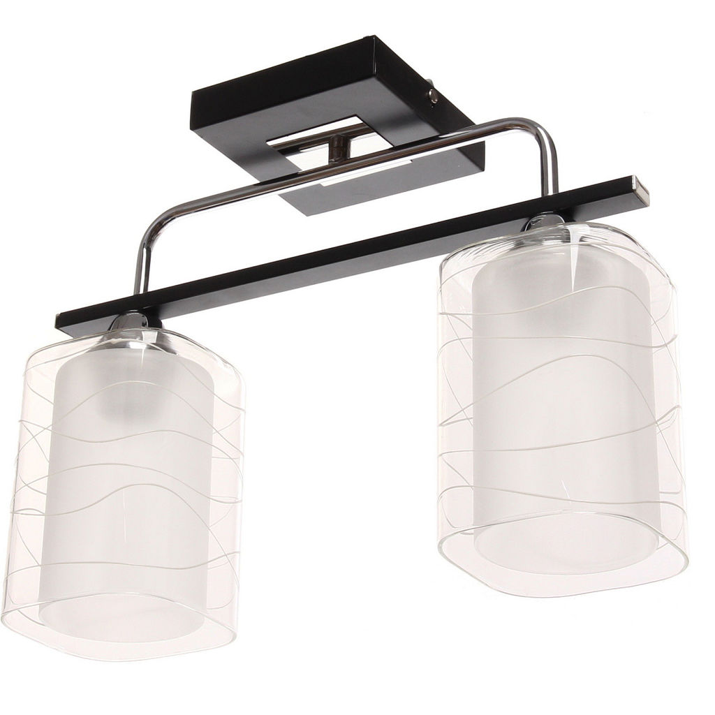 Люстра 2*40Вт Е27 37*12*39см черный хром 3-M126/2A