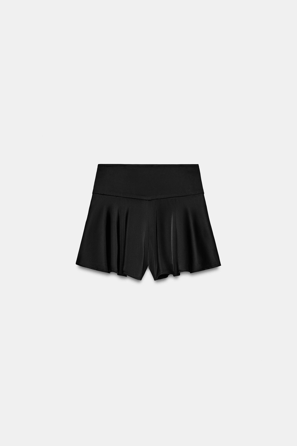 SHORTS VUELO SATINADO / Negro - Zara фото 7