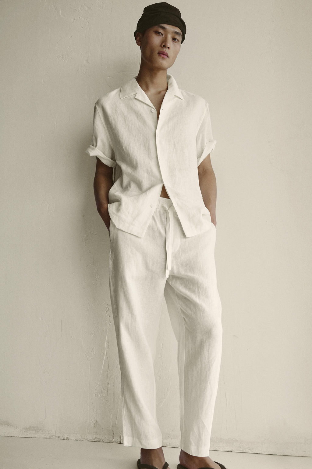PANTAL?N RELAXED FIT 100% LINO / Blanco - Zara фото 13