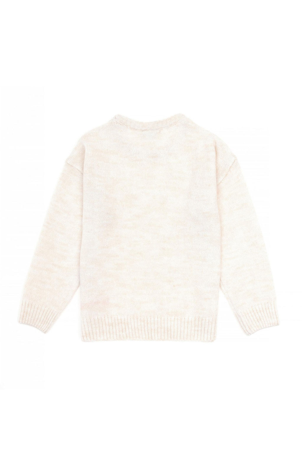 Кремовый меланжевый свитер для девочки - U.s. polo assn фото 3
