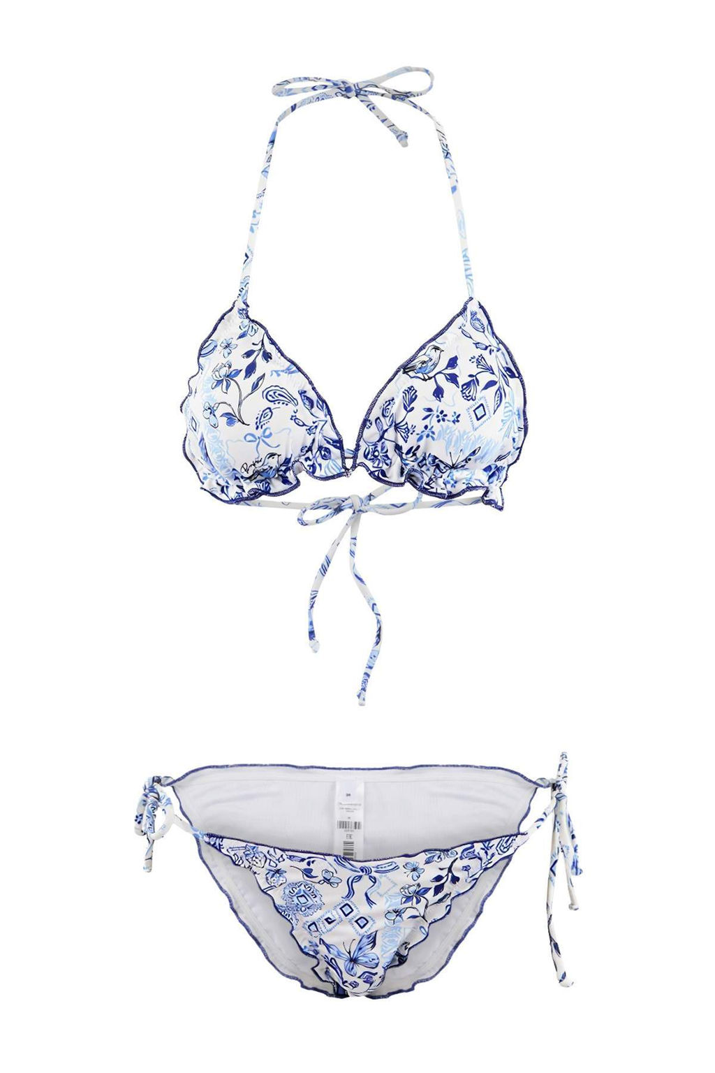 Cicek Desenli Ucgen Kapl? F?rf?rl? Dusuk Bel Regular Bikini Tak?m? TBESS26BT00038