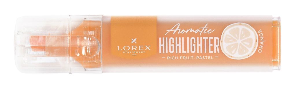 Цена за 2 шт. Маркер текстовый LOREX Aromatic RICH FRUIT.PASTEL 13,5 мм, оранжевый, скошенный
