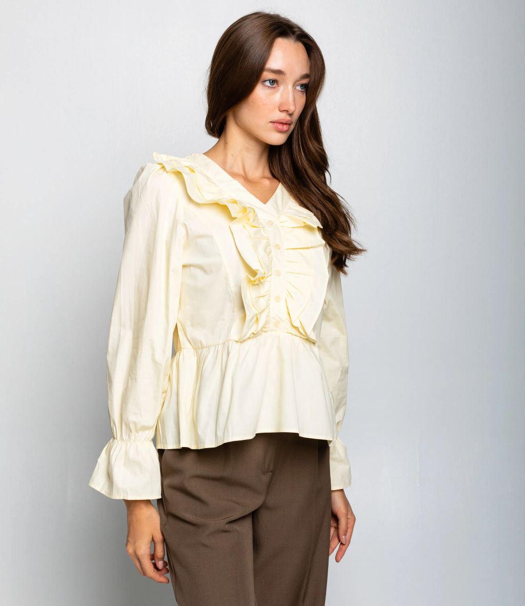 Блуза #КТ2697 (1), кремовый