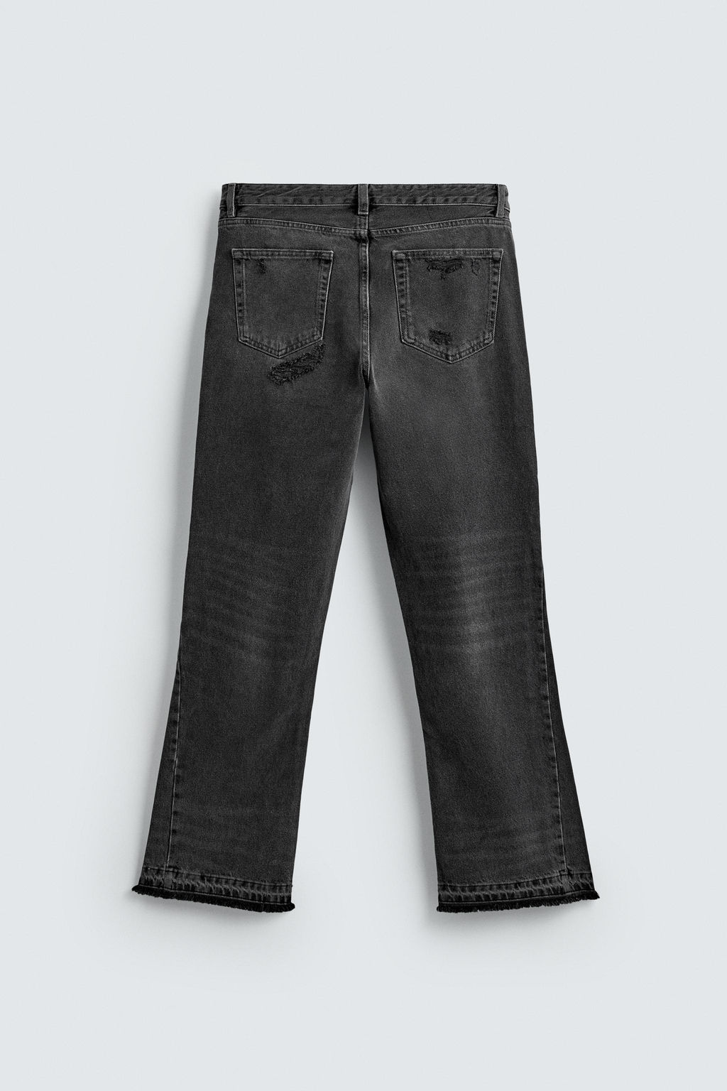 RIPPED BELL BOTTOM FIT JEANS