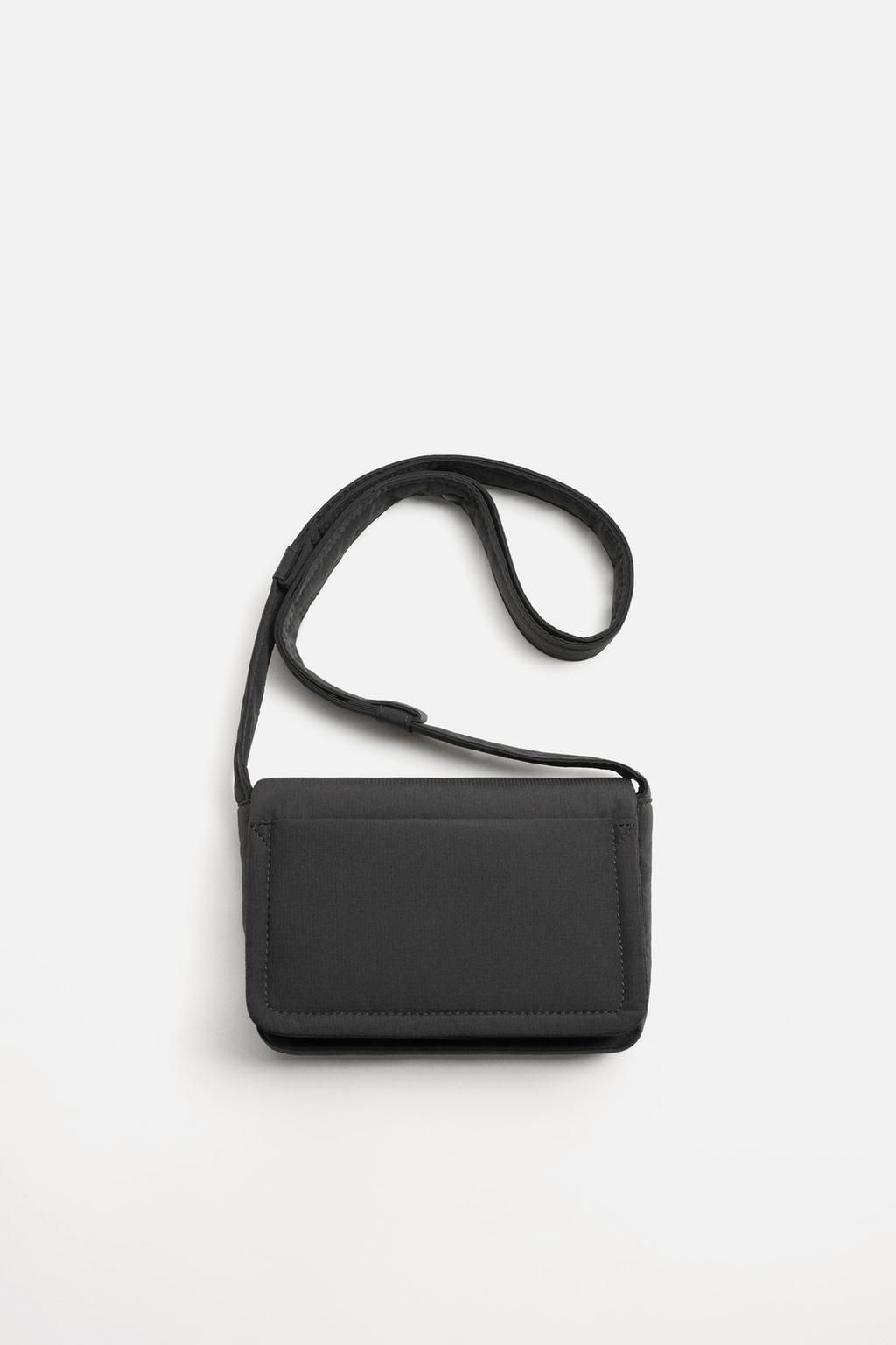 NYLON CROSSBODY BAG WITH FLAP - Zara фото 3