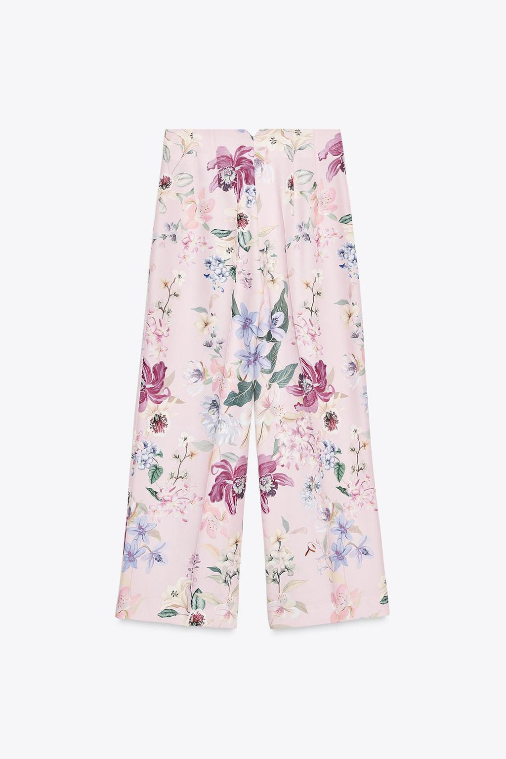 FLORAL PRINT TROUSERS - Zara фото 6