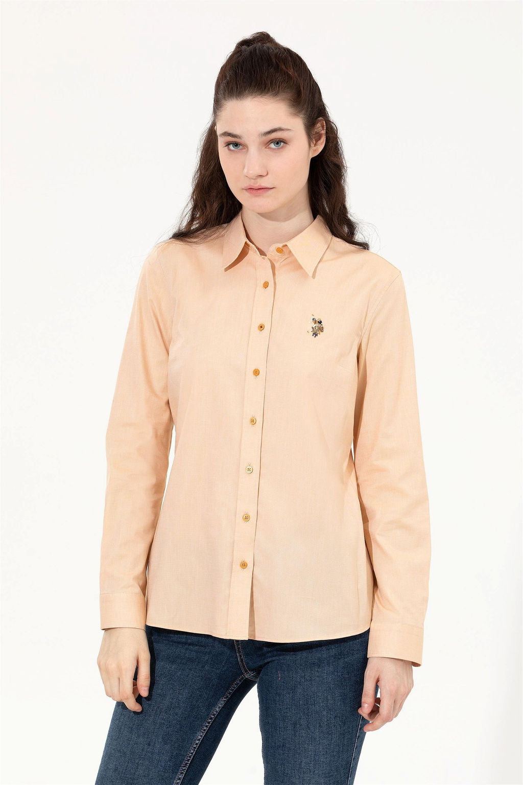 Рубашка женская шафрановая Uzunkol Basic - U.s. polo assn фото 10