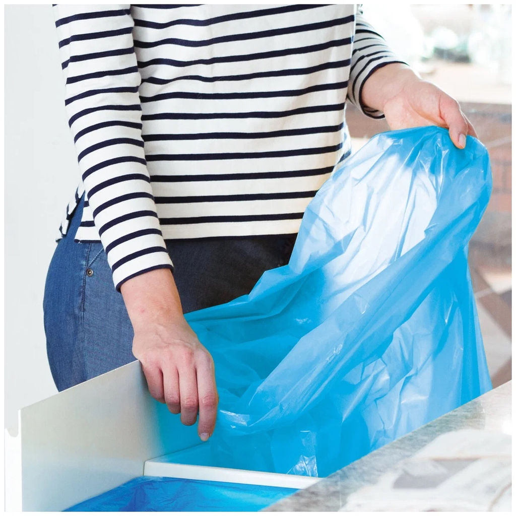 Мешки для мусора (син.) 120 л 10 шт. в рулоне, ПластОпт