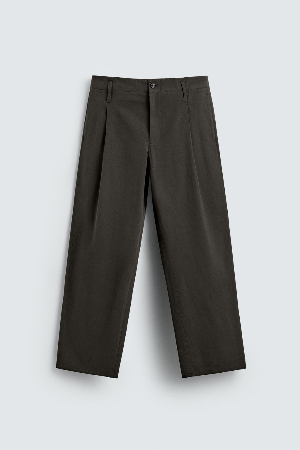 COTTON-VISCOSE PLEATED TROUSERS - Zara фото 6