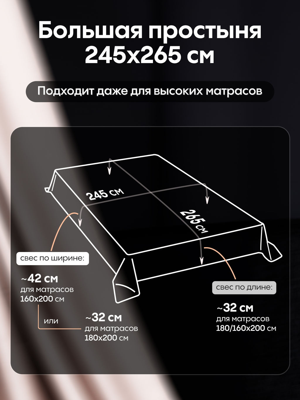 Комплект постельного белья Однотонный Сатин Премиум OCP002 Евро