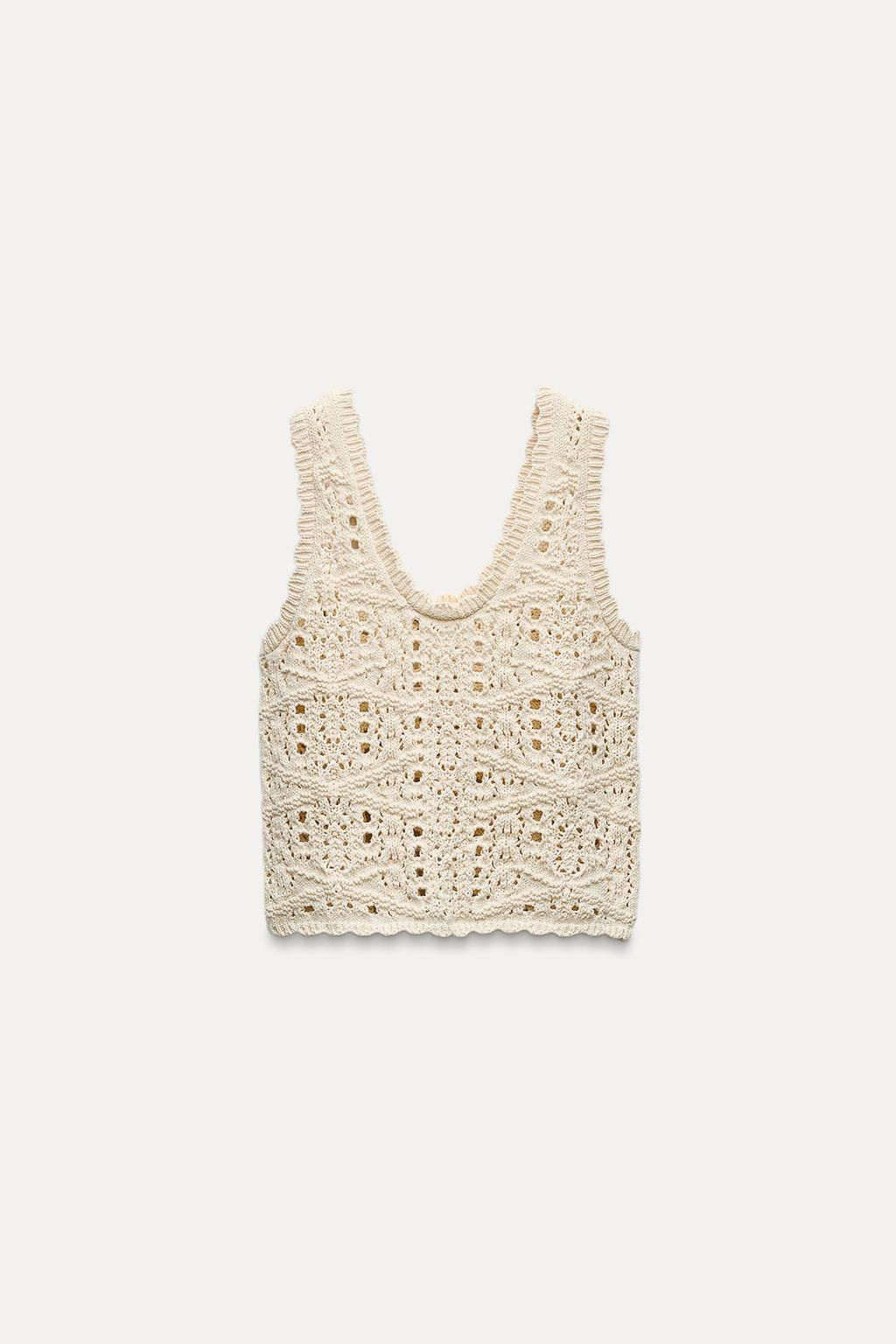 POINTELLE KNIT CROP TOP - Zara фото 3