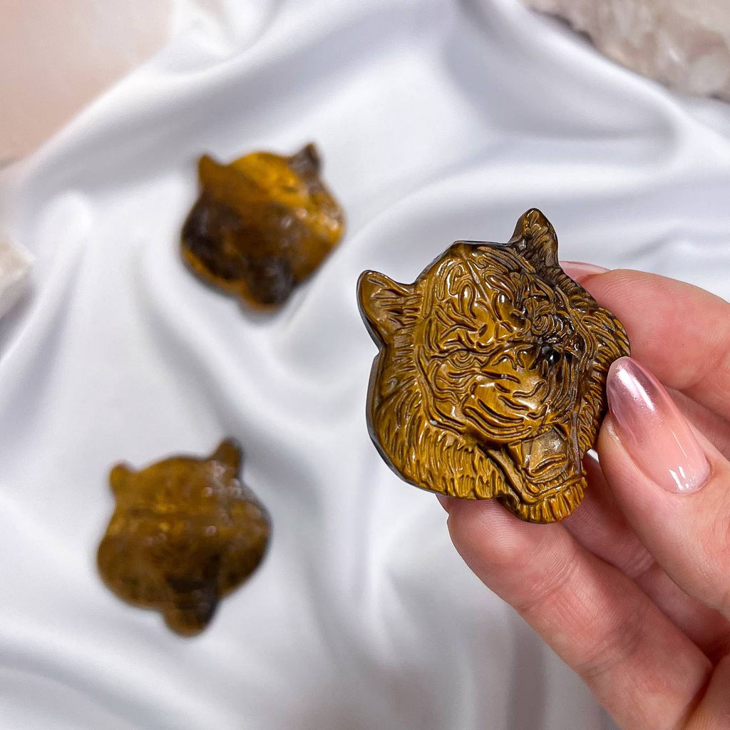 Фигурка резная "Тигр" из Тигрового глаза