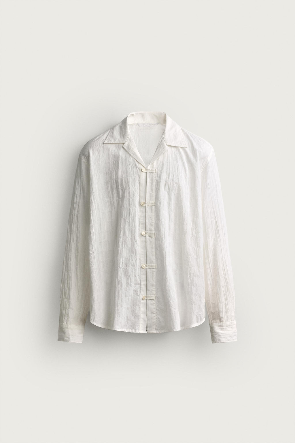 CAMISA RELAXED FIT ALAMARES TEJIDO / Blanco - Zara фото 7