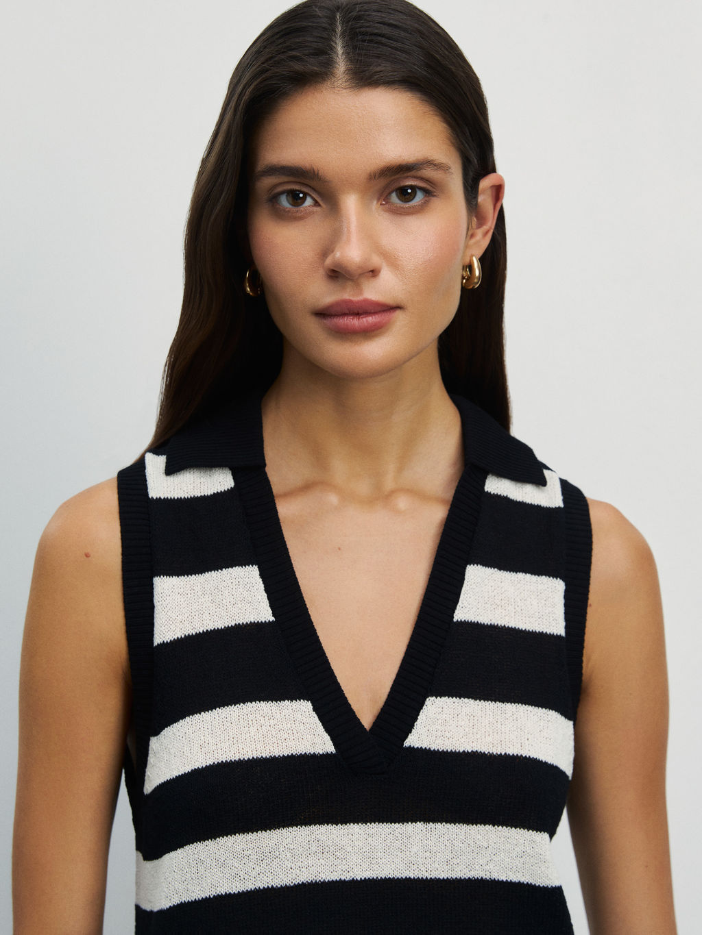 Поло без рукавов из смесового хлопка / Zarina  фото 6