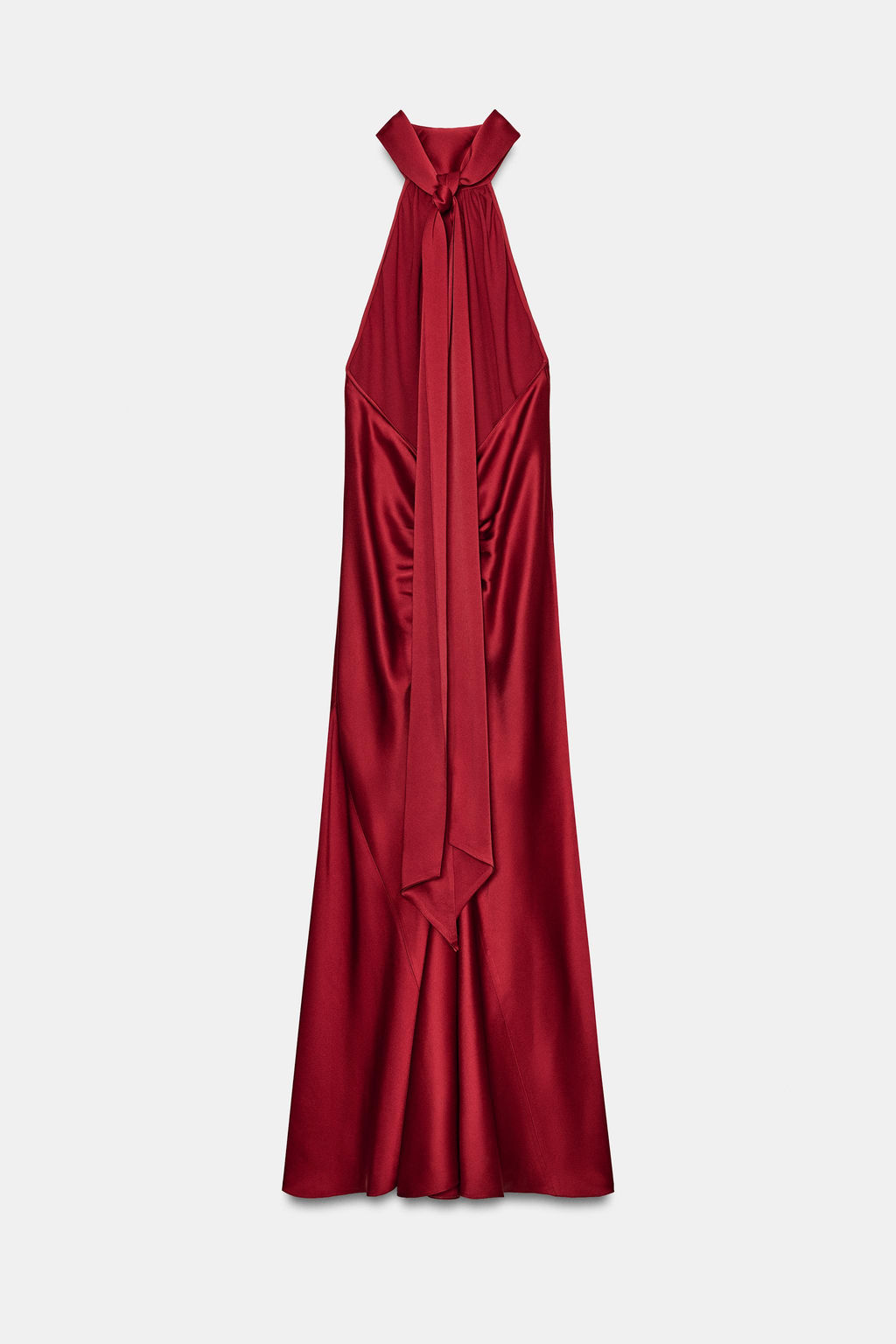 VESTIDO HALTER SATINADO ZW COLLECTION / Rojo - Zara фото 9