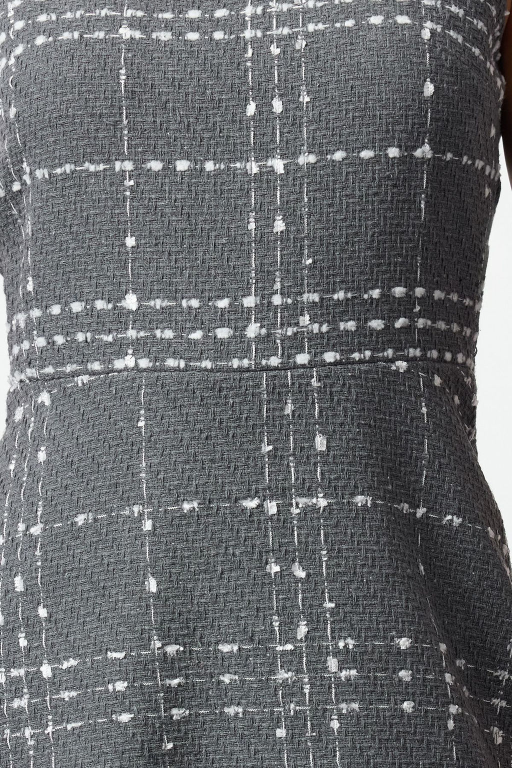 Gri Ekose / Kareli Mini Dokuma Elbise TWOAW23EL00258