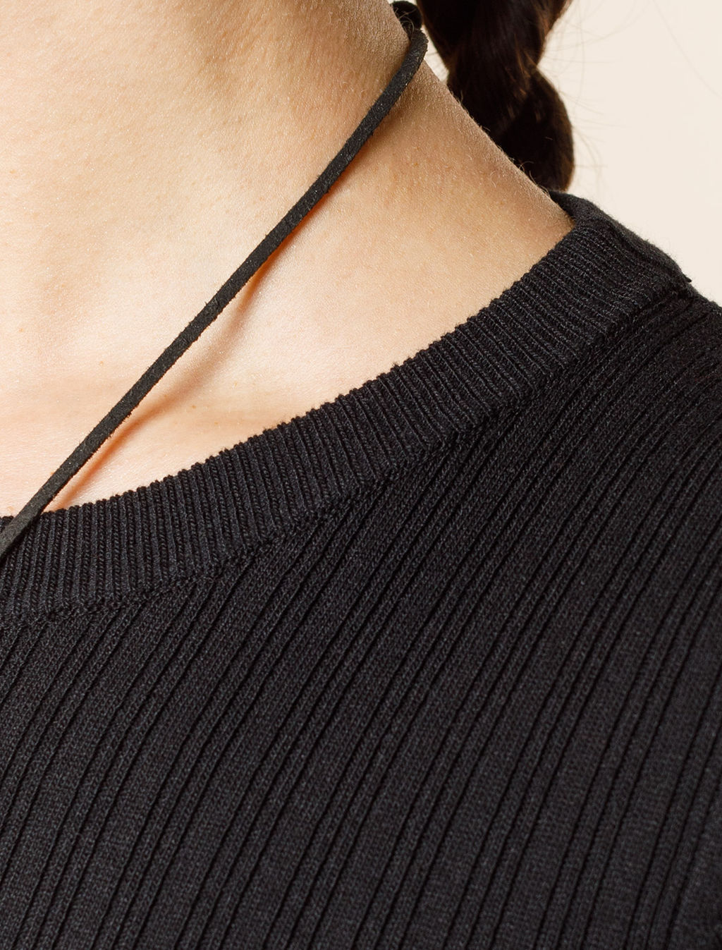 Джемпер Vilatte из вискозы с нейлоном черный фото 2