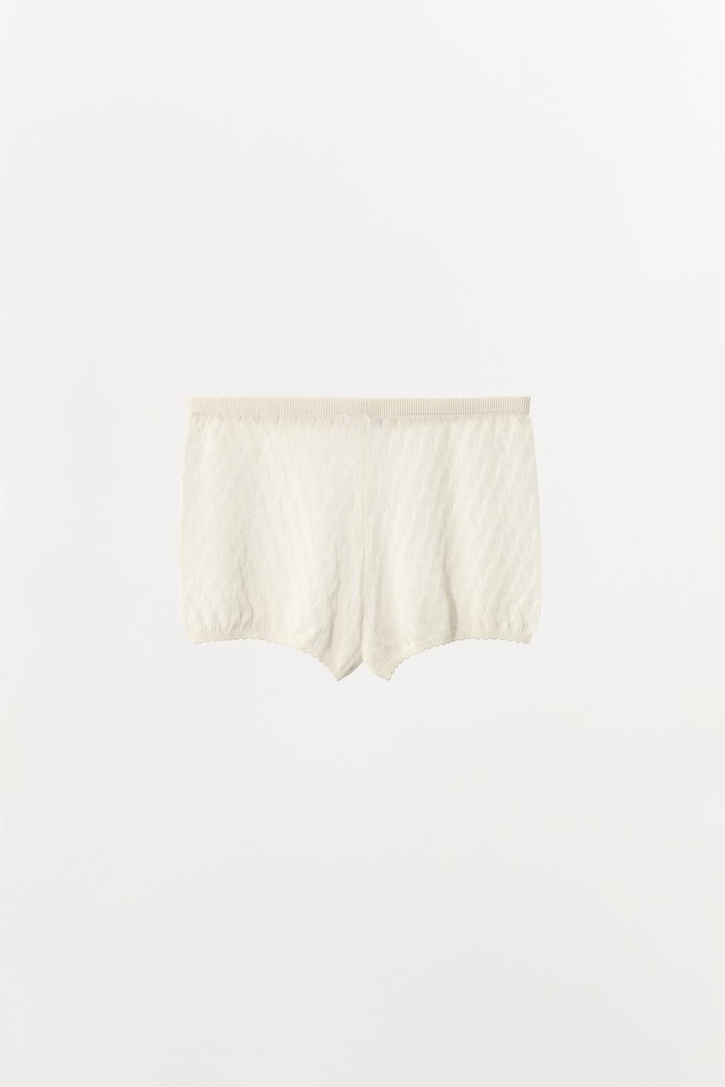 POINTELLE KNIT SHORTS WITH BOW - Zara фото 8
