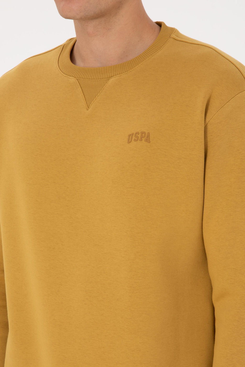 Erkek Hardal Basic Sweatshirt - U.s. polo assn фото 7