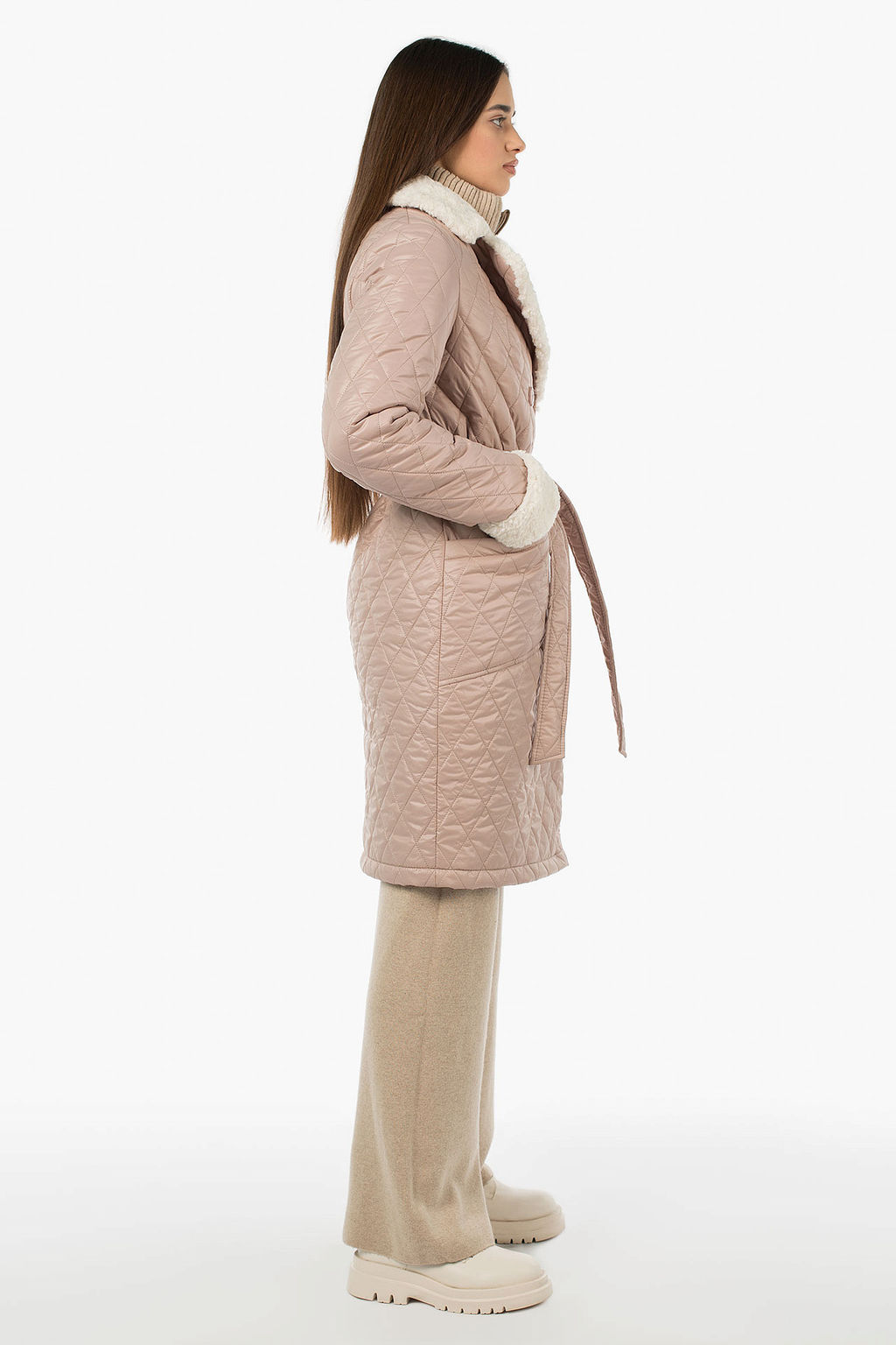 05-2063 Куртка женская зимняя (пояс) - El podio фото 9