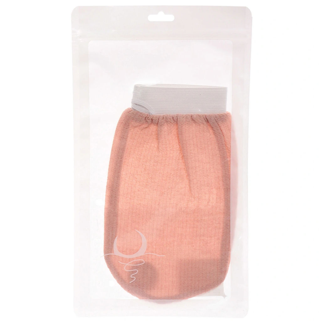 Цена за 2шт. Мочалка - варежка массажная "Premium - PASTERA", цвет персиковый, 24*15см (ZIPпакет)