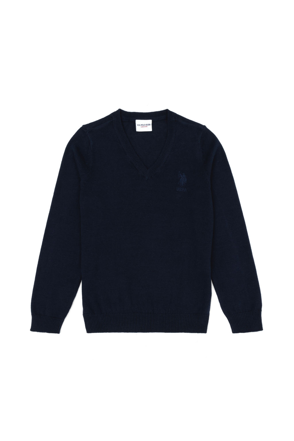 Базовый свитер темно-синего цвета для мальчика - U.s. polo assn фото 7