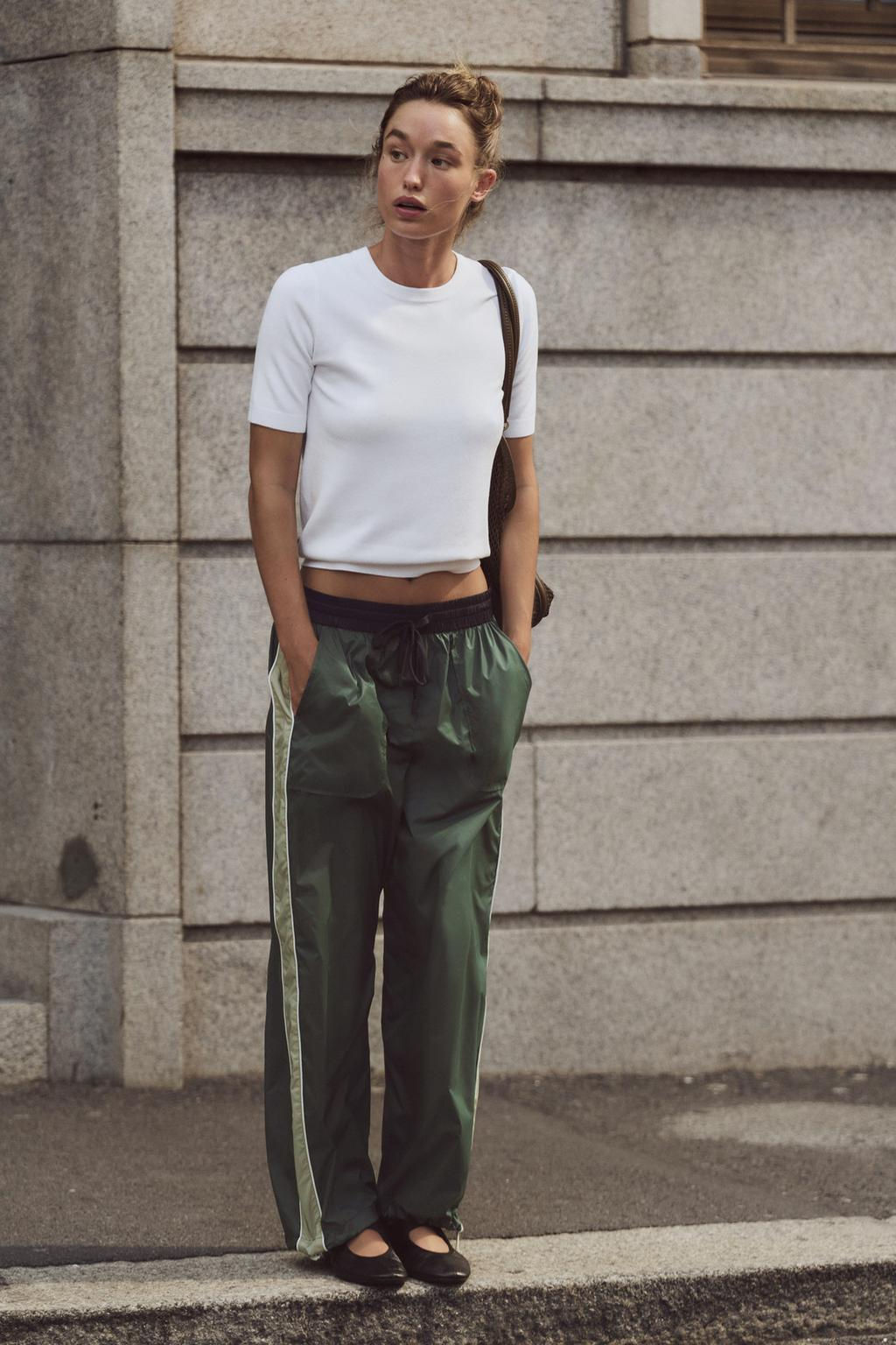 BASIC PLAIN KNIT SHORT SLEEVE TOP - Zara фото 2
