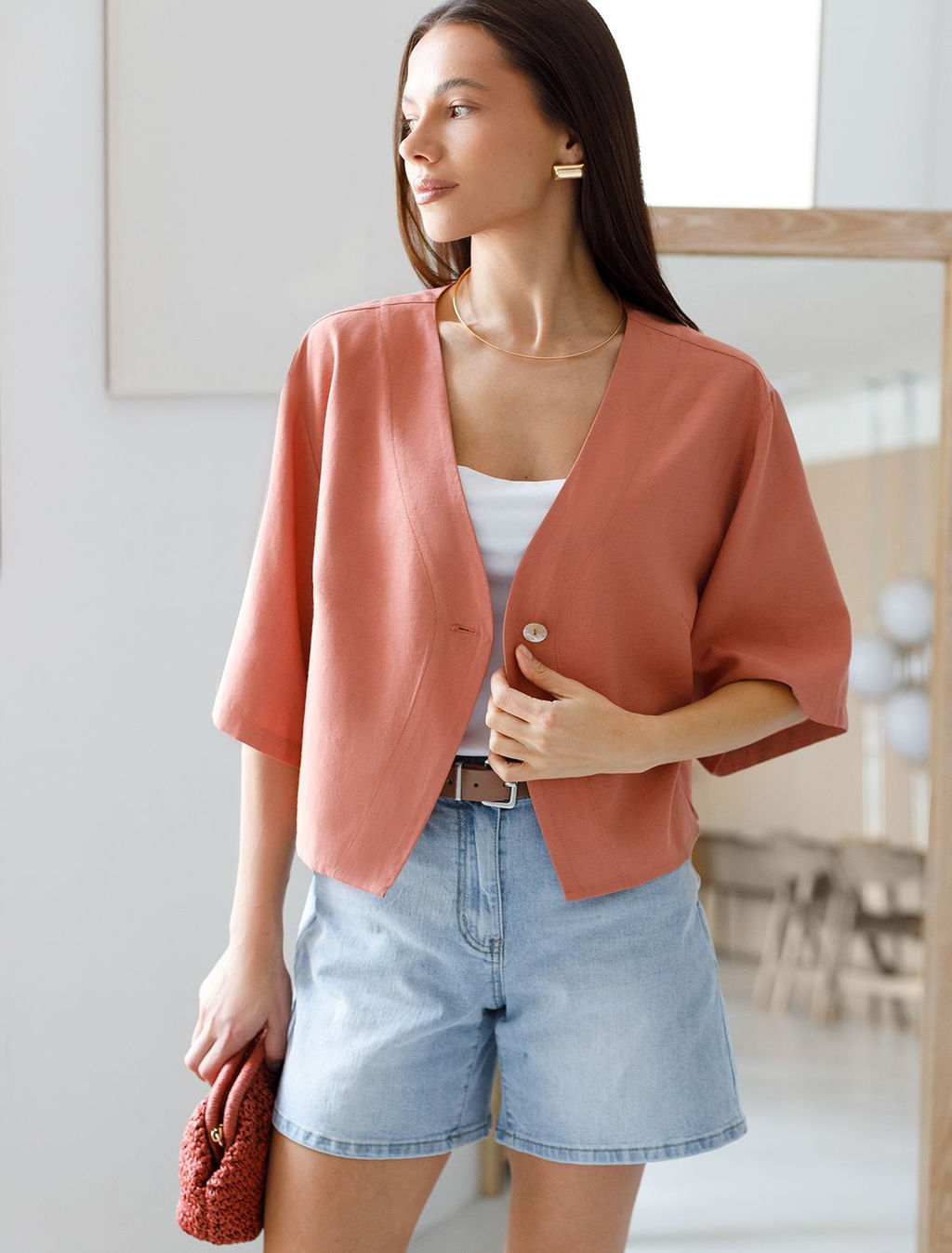 VILATTE / Блузка из плотного лиоцелла фото 7