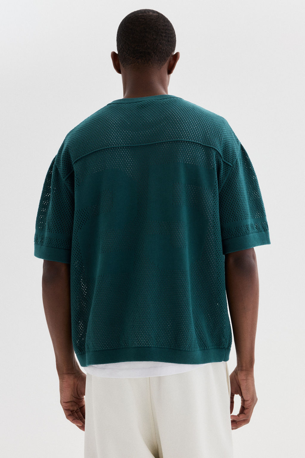 Camiseta de malla Boxy Relaxed Fit - H&m фото 7