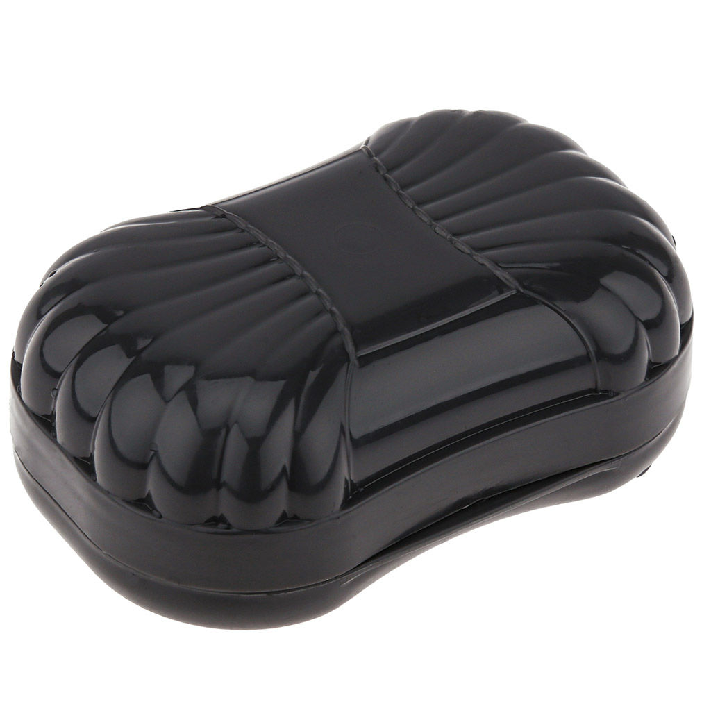 Мыльница дорожная пластмассовая Фигурная 11,5х7,5х6см, темно-серый (Россия)