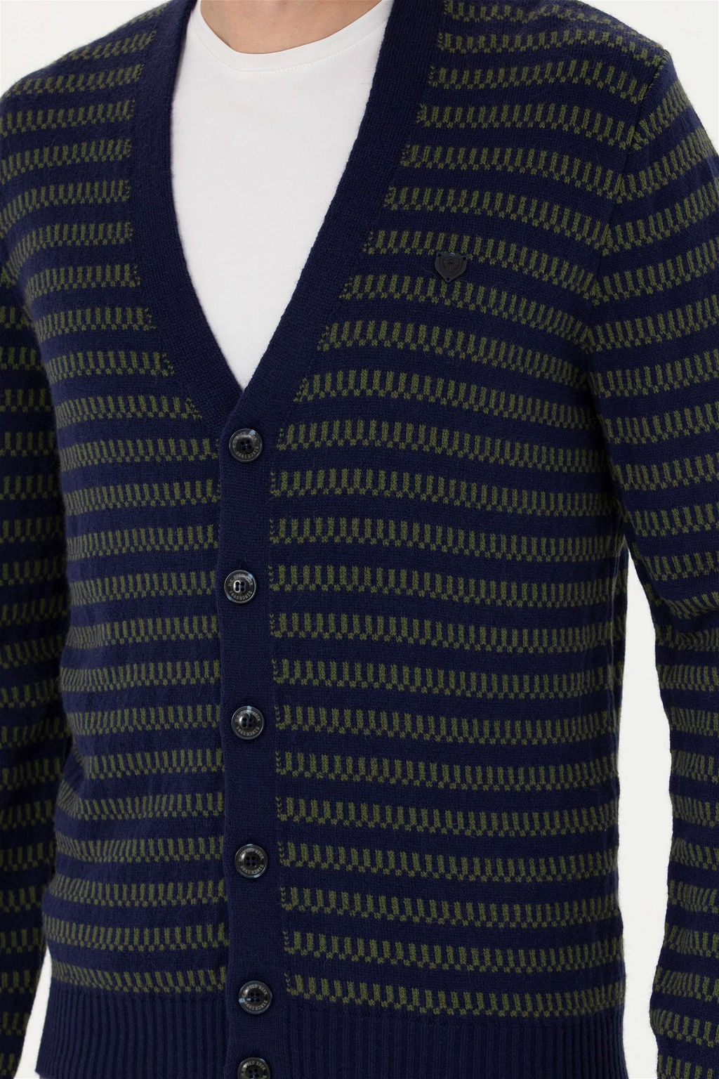 Мужской темно-синий трикотажный кардиган - U.s. polo assn фото 13