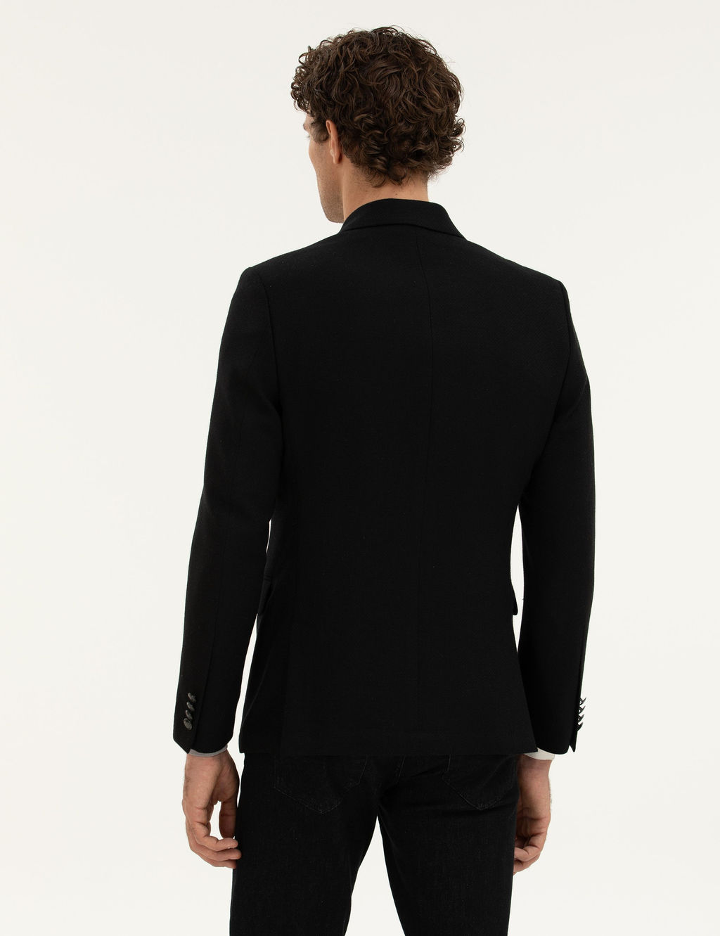 Черная приталенная куртка из смесовой шерсти - Cacharel фото 5