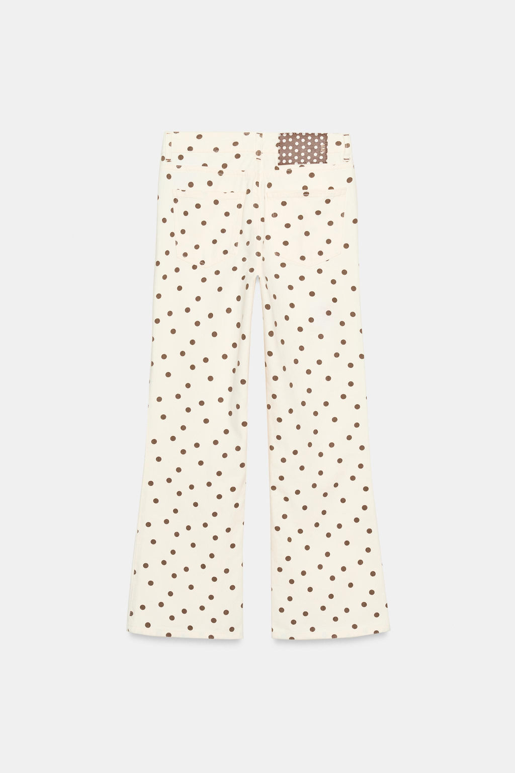 JEANS Z1975 MINI FLARE TIRO MEDIO LUNARES / Blanco roto - Zara фото 10