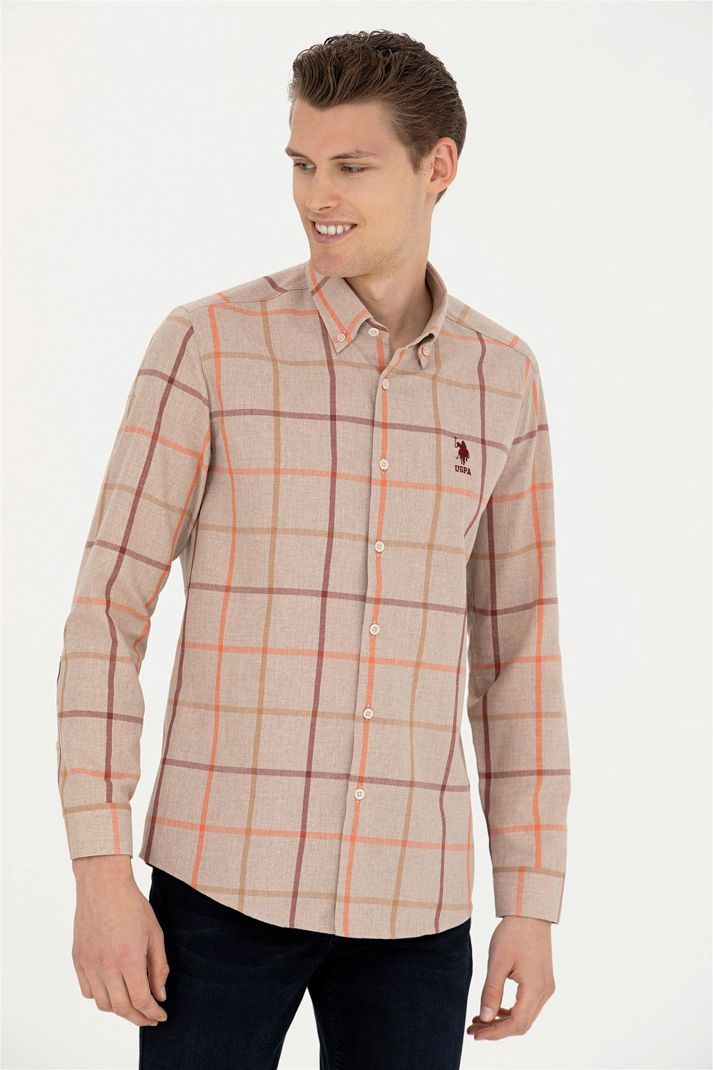 Мужская рубашка с длинным рукавом Stone - U.s. polo assn фото 10