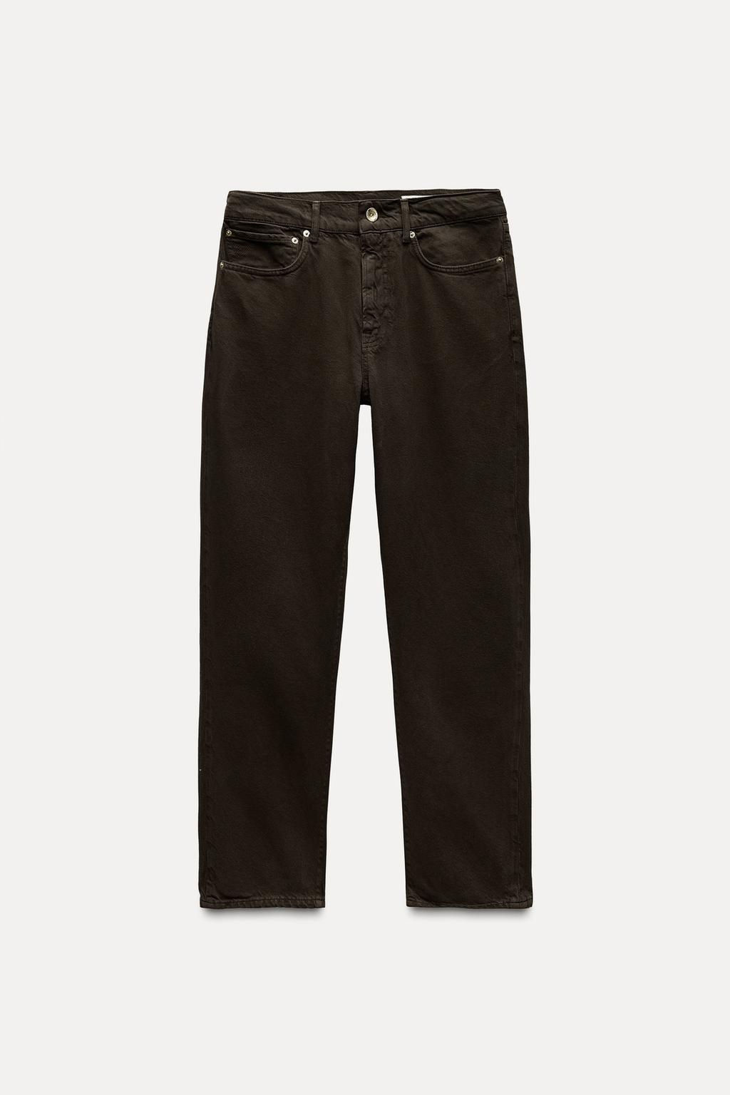 ZW COLLECTION RELAXED SLIM FIT MID-RISE JEANS - Zara фото 6