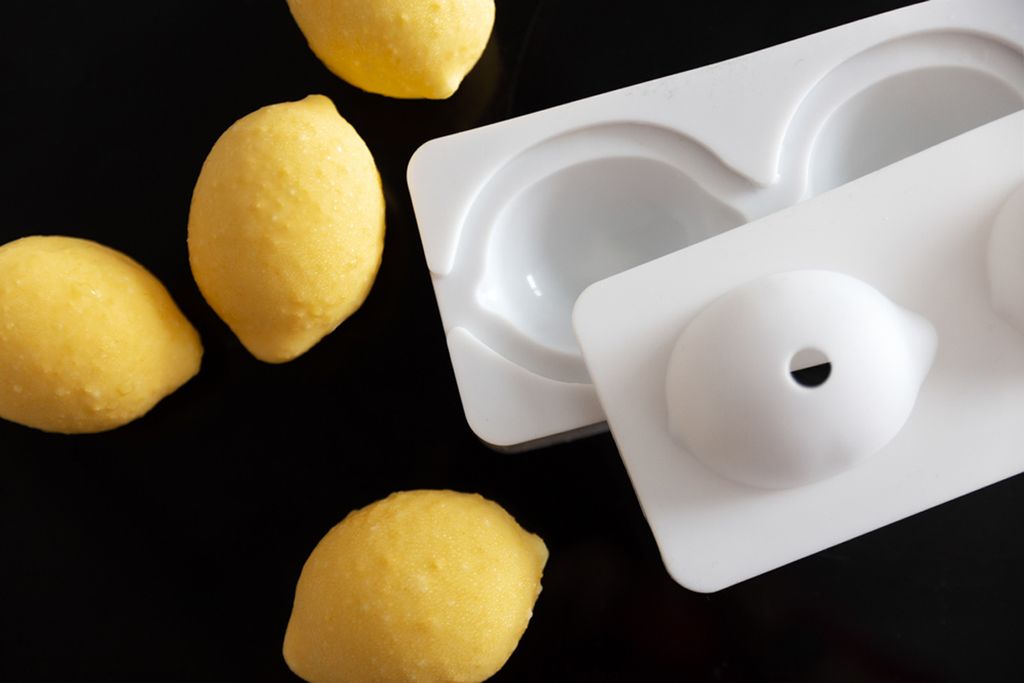 Форма силиконовая S-CHIEF для пирожных SPC-0330 35 x 8.2 x 6 см лимоны - 4 ячеек  фото 4