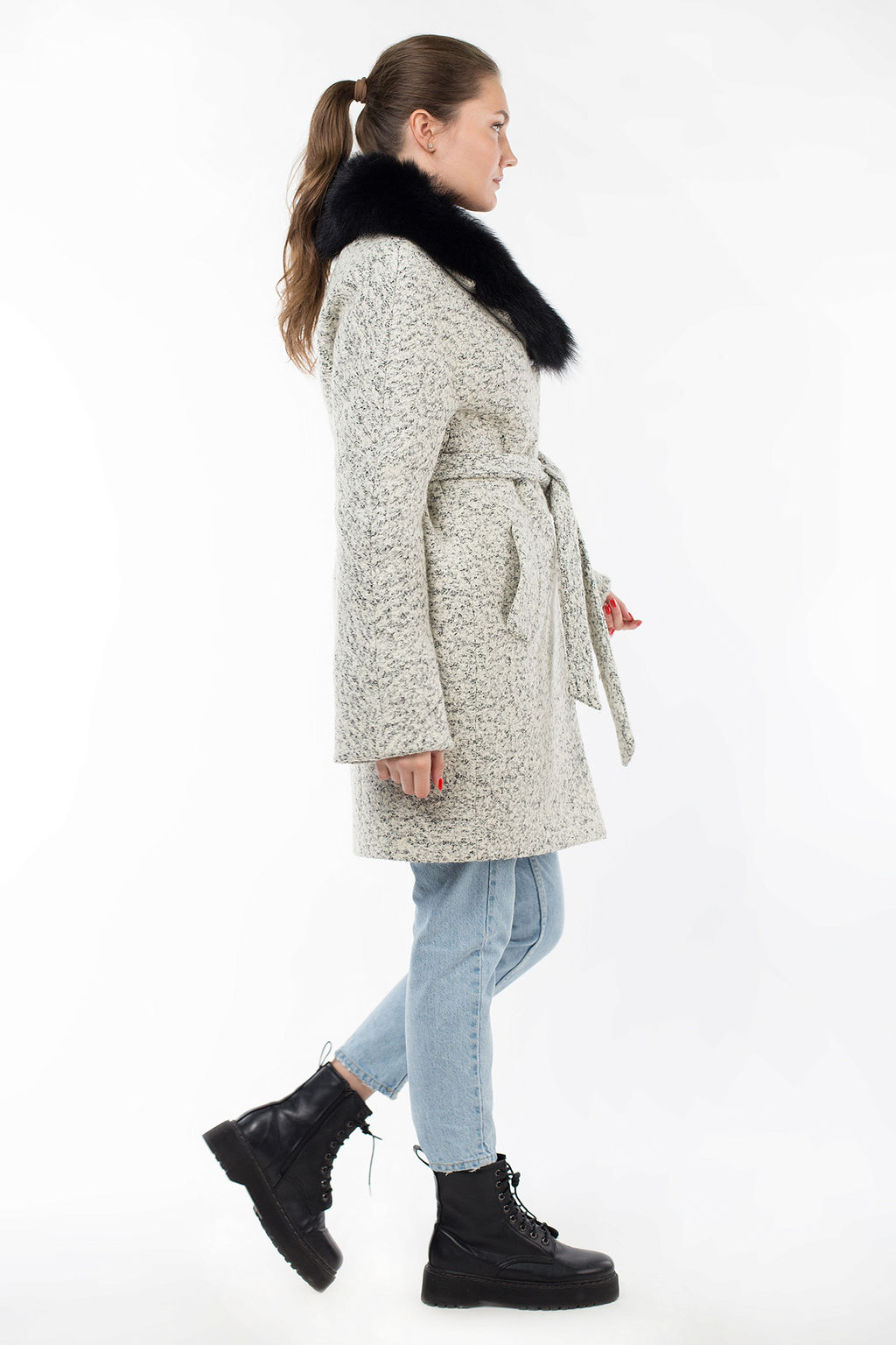 Пальто утепленное Мех натуральный (песец) - Империя пальто фото 3