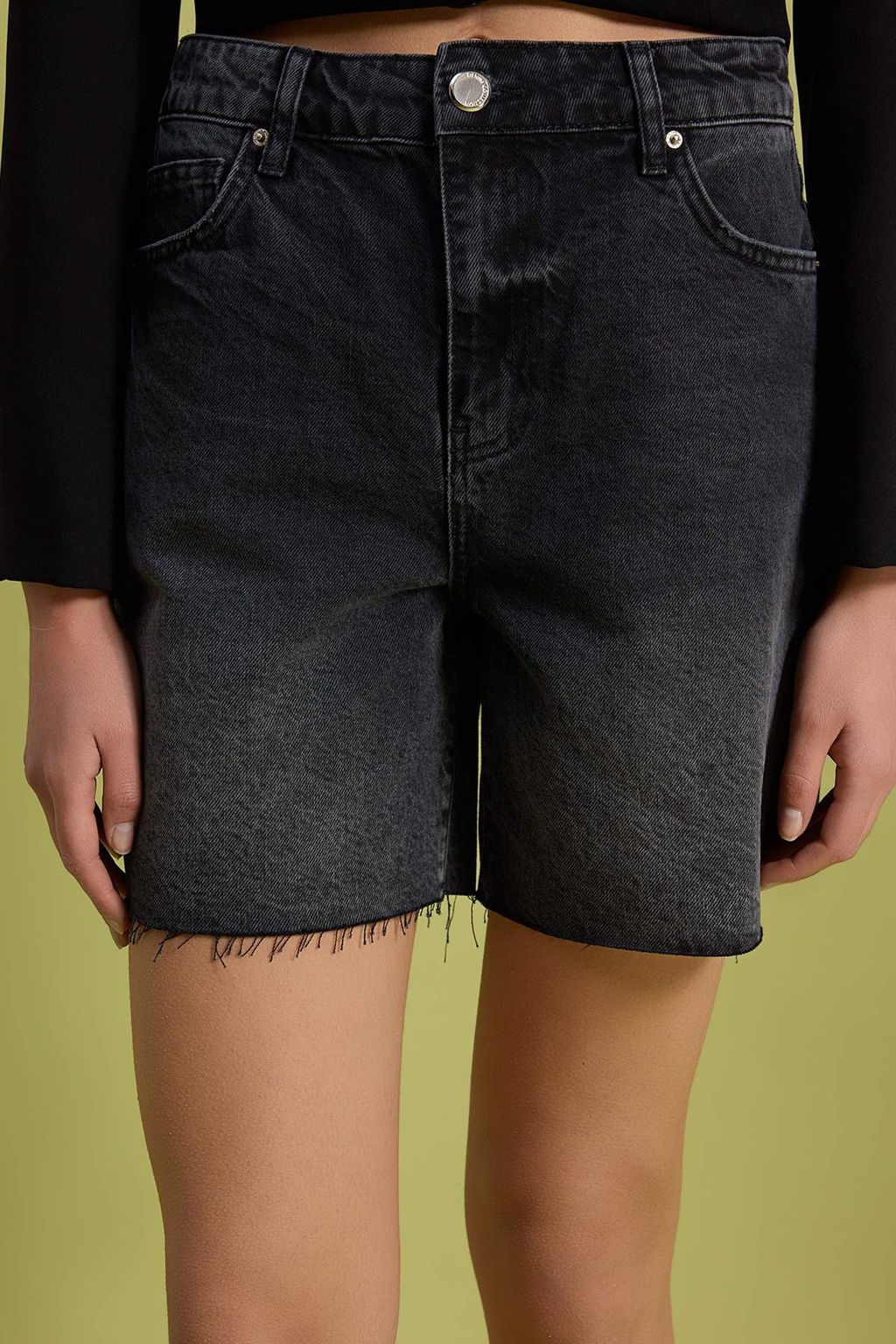 Ac?k Mavi More Sustainable %100 Pamuk Yuksek Bel Denim City Sort TWOSS26SR00096 - Trendyolmilla фото 11