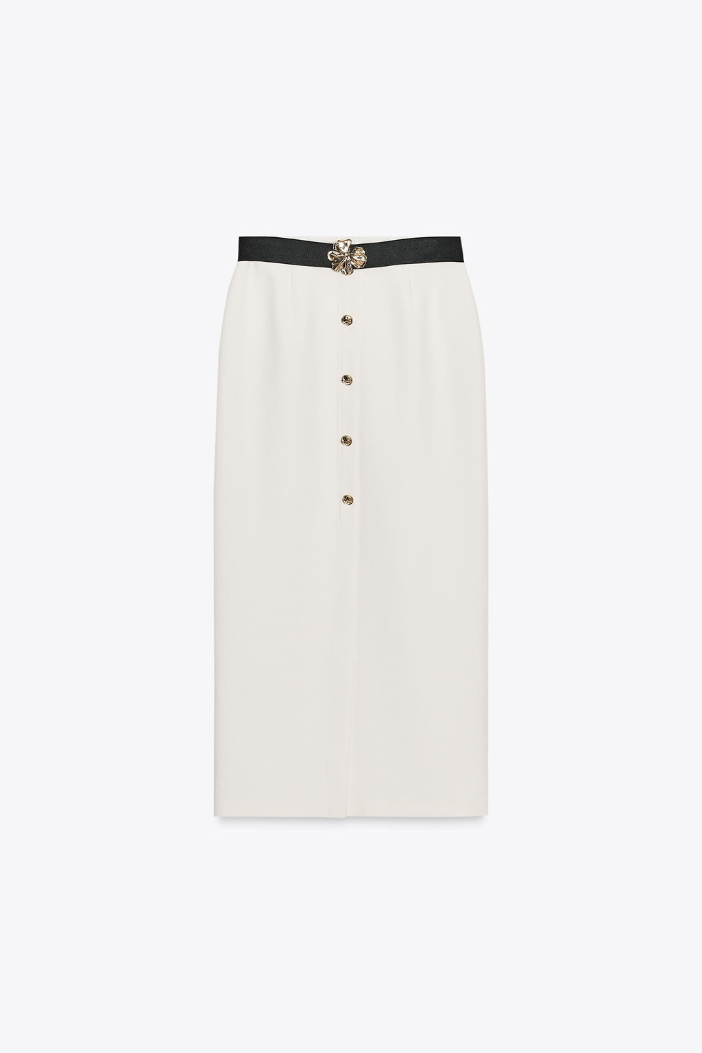 CREPE MIDI SKIRT WITH BELT - Zara фото 14