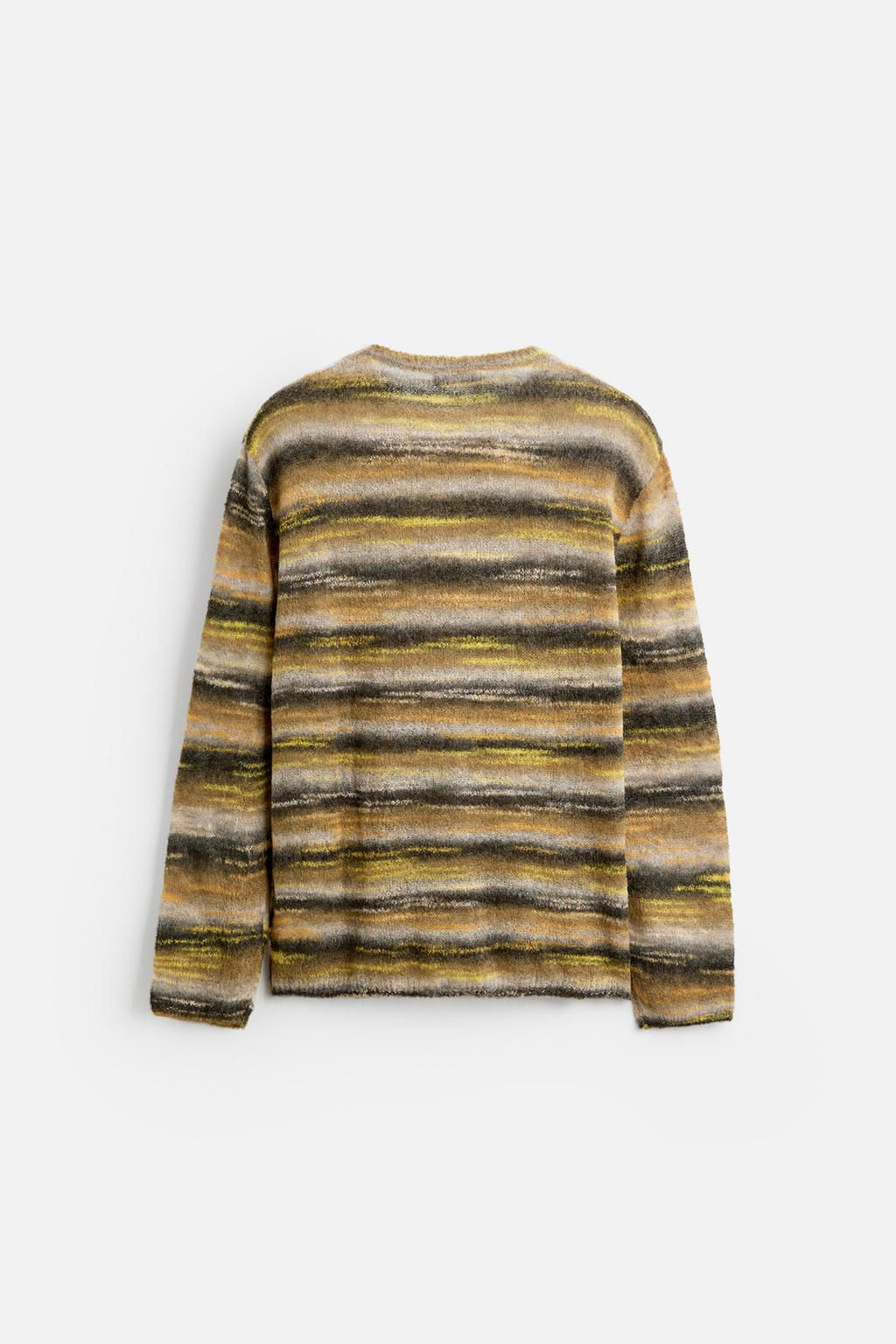 SWEATER WITH IRREGULAR STRIPES - Zara фото 8