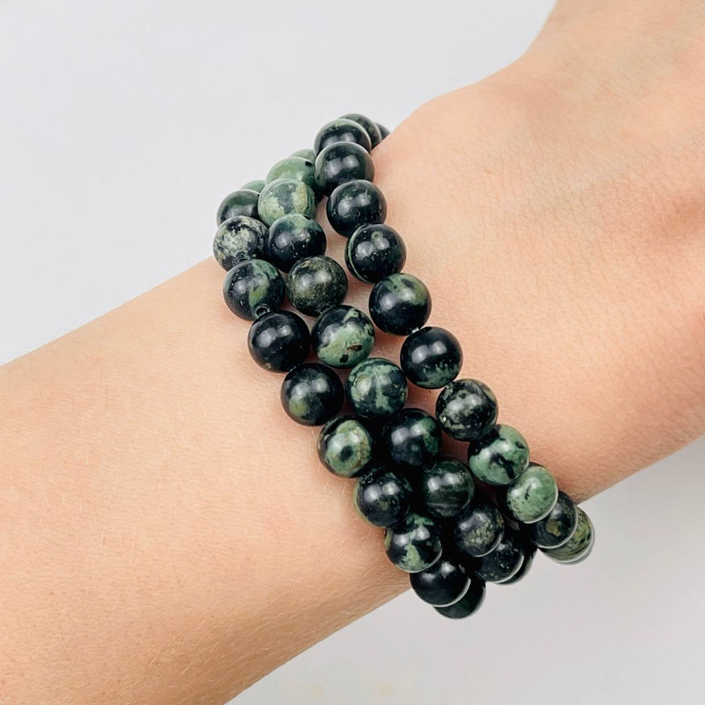 Бусины для украшений из Яшмы "Камбаба" (58 бусин) 38 см