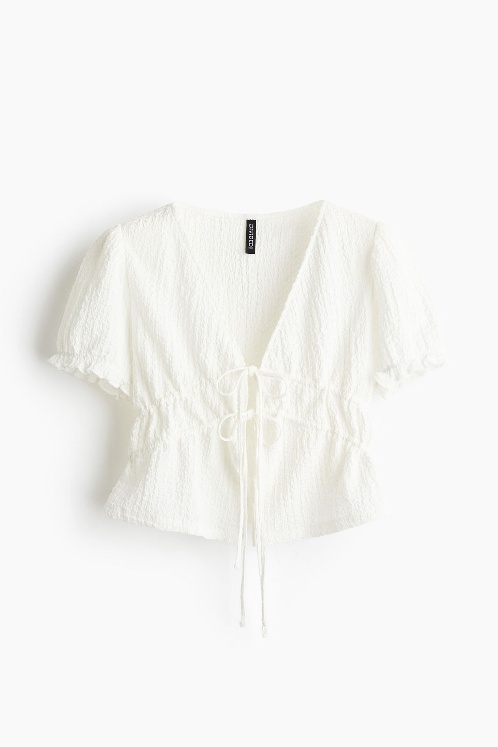 Top arrugado con lazada doble - H&m фото 2