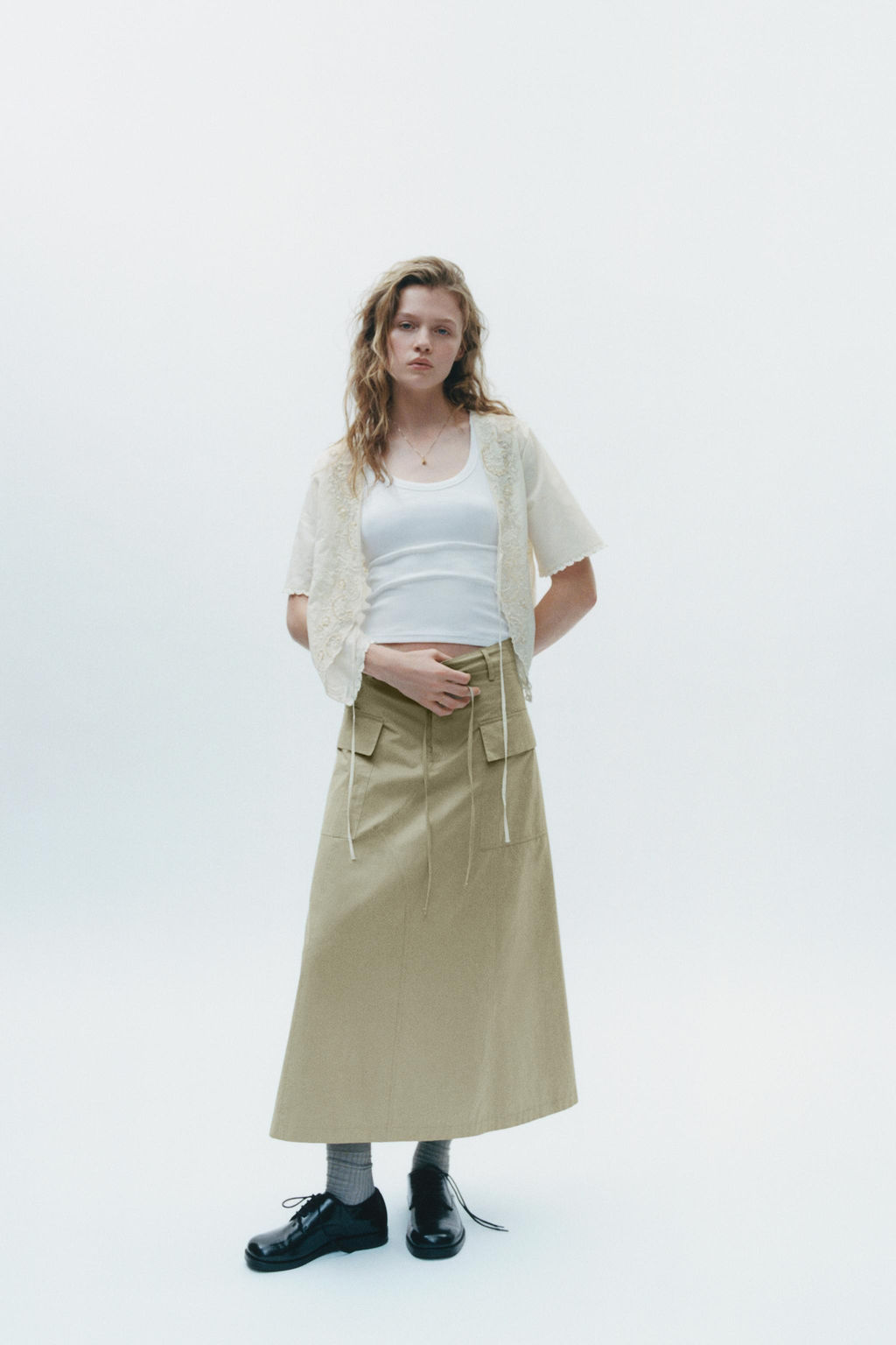 CARGO MIDI SKIRT - Zara фото 5