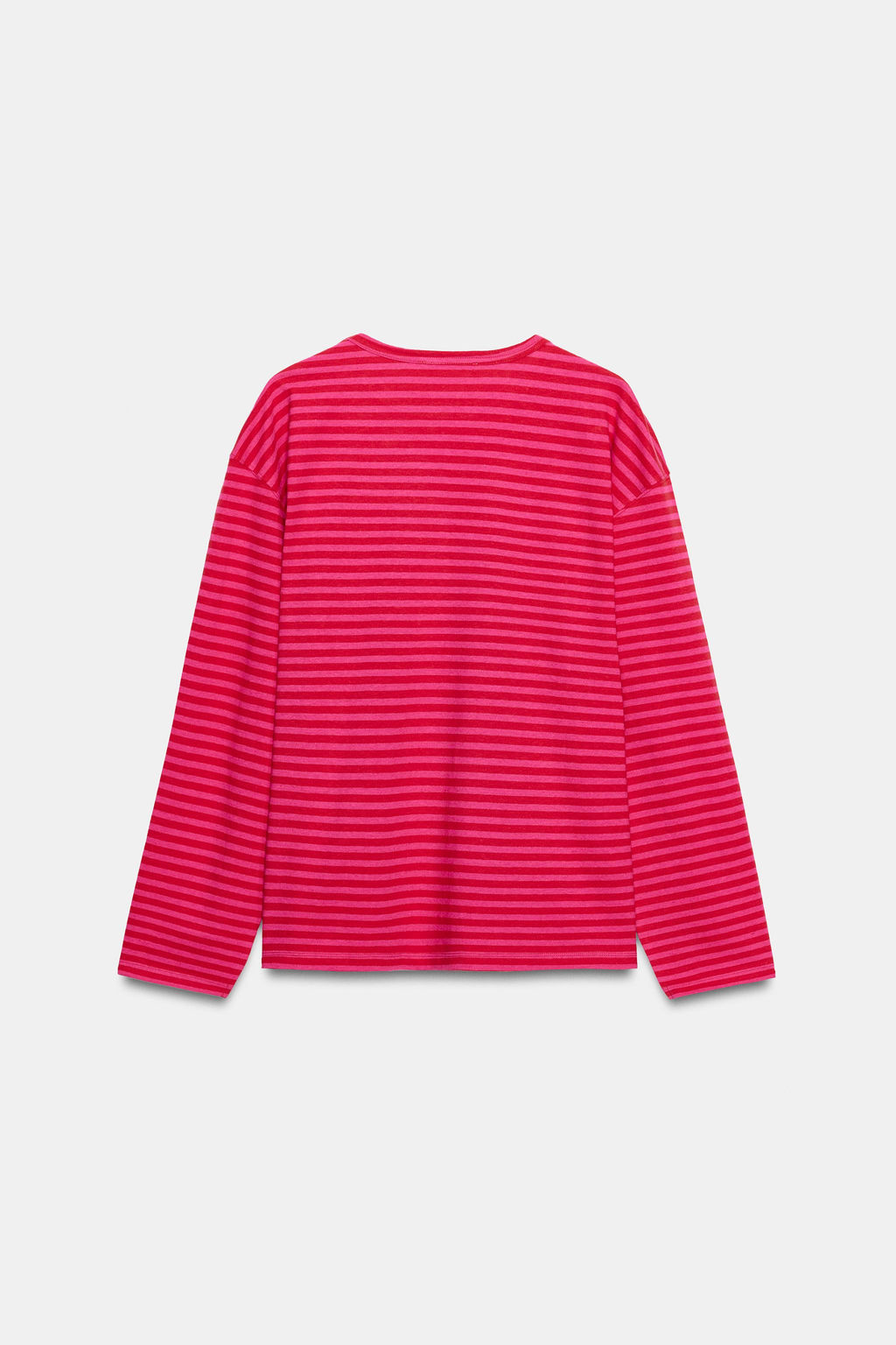 CAMISETA RAYAS ALGOD?N Y LINO / Rosa / Lila - Zara фото 4