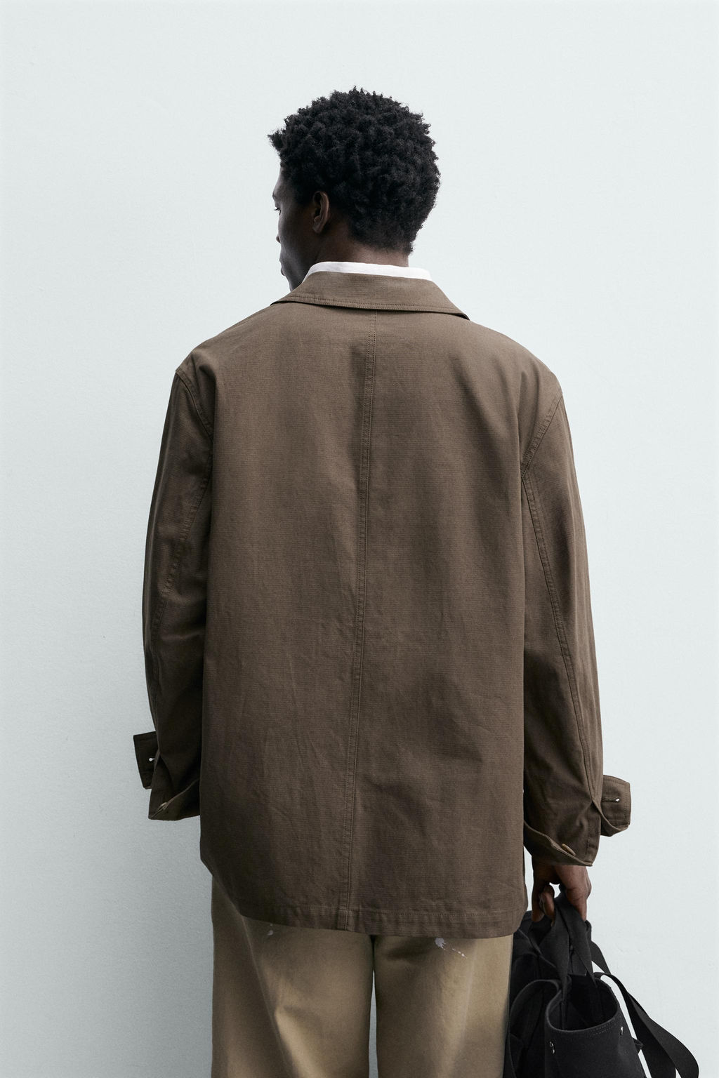 SOBRECAMISA RELAXED FIT ALGOD?N / Marr?n - Zara фото 3